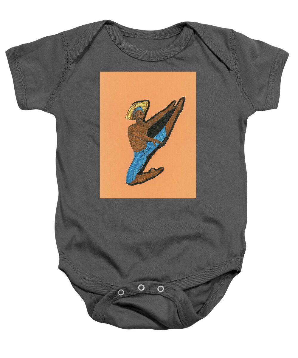 Dancer Baby Onesie featuring the painting Dancer by Michelle Gilmore