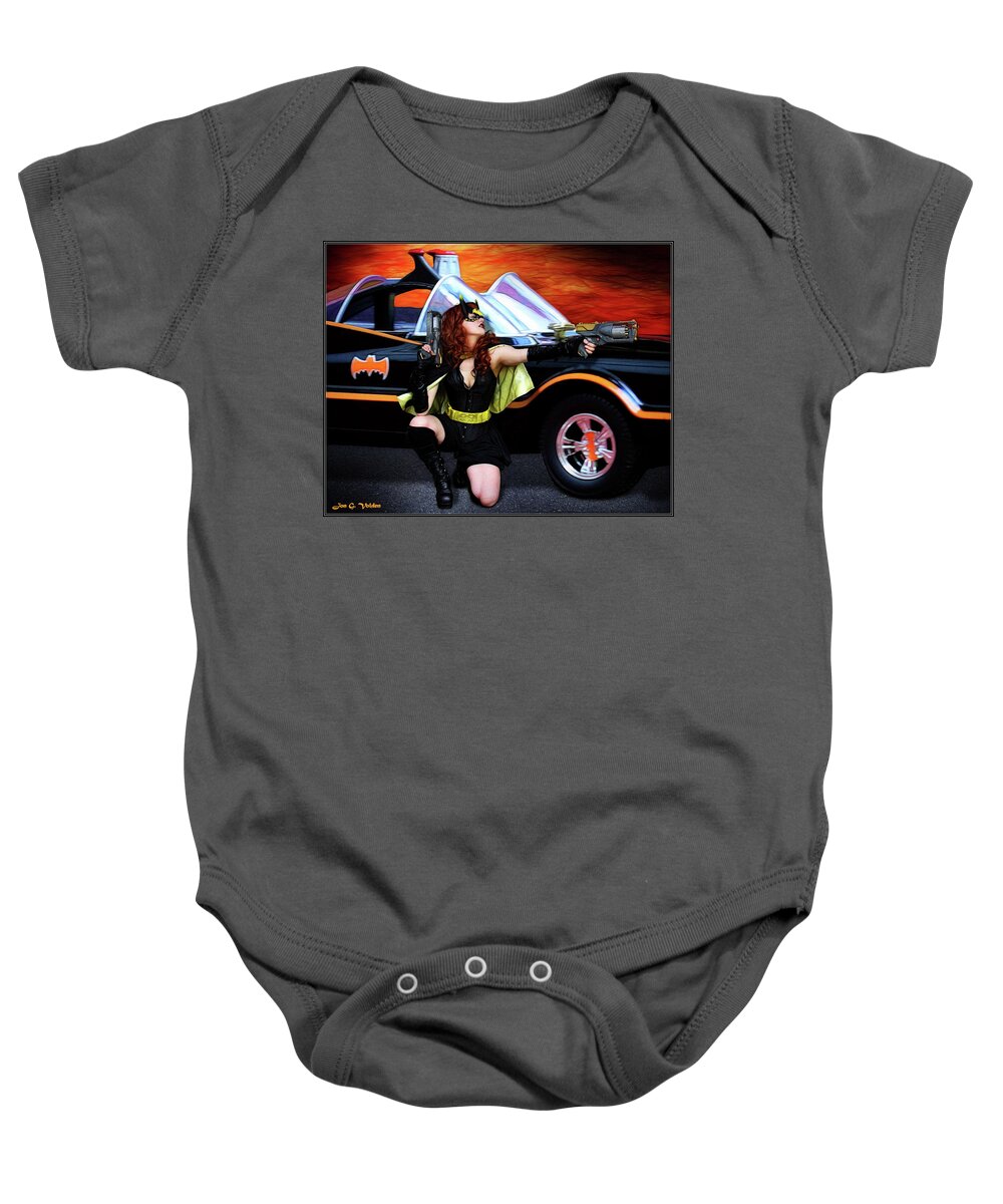 Bat Woman Baby Onesie featuring the photograph Dawn Of The Bat Woman by Jon Volden