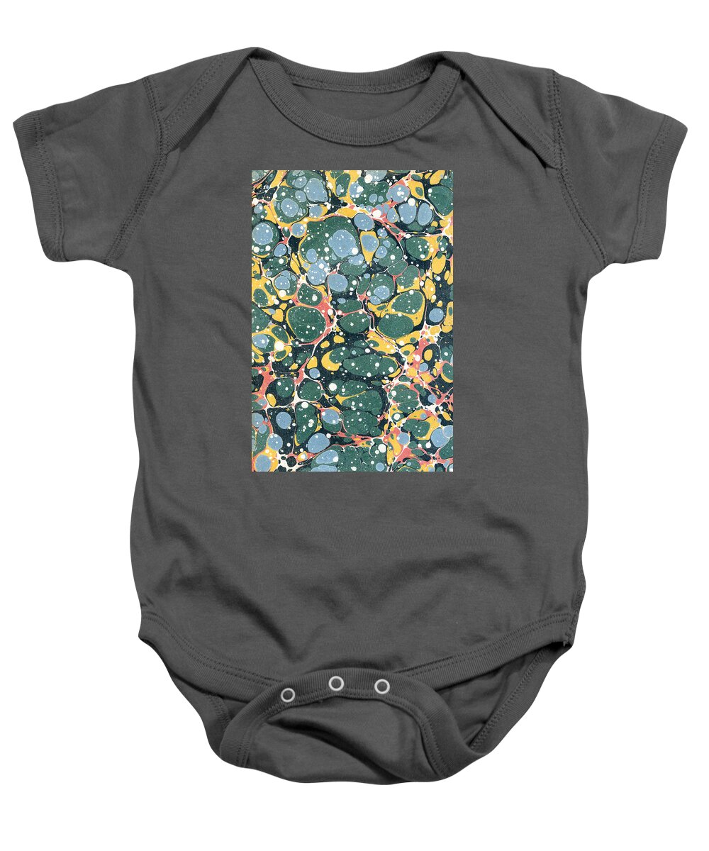 Pollock Baby Onesie featuring the painting Decorative endpaper by Unknown