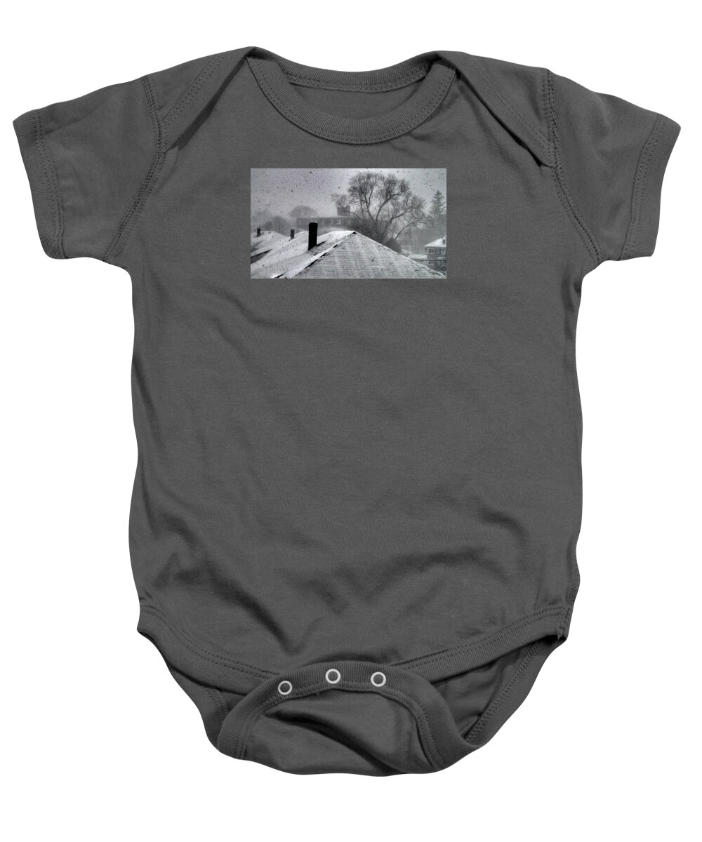 Blizzard Baby Onesie featuring the photograph Desolation by Christopher Brown