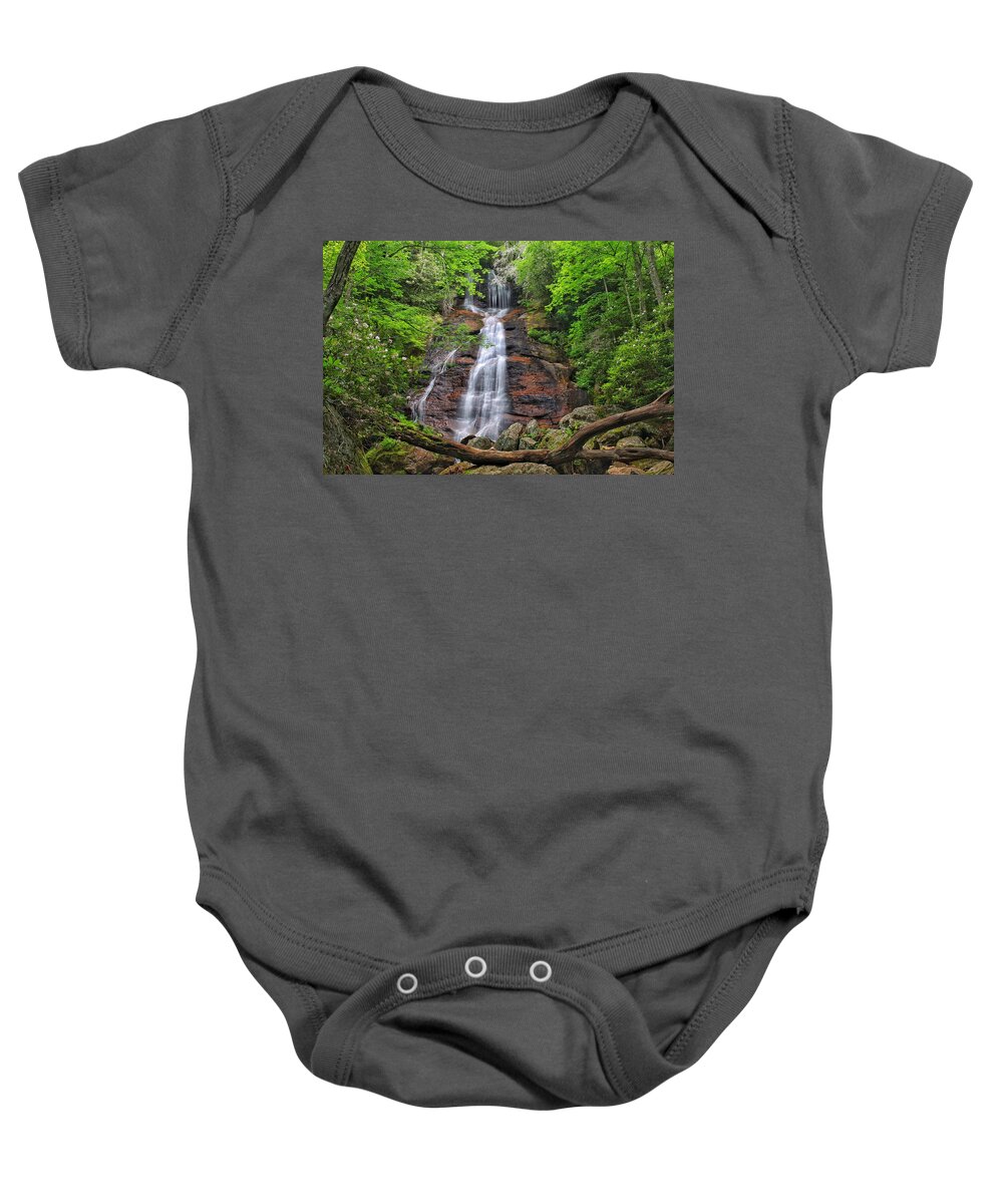 Dill Falls Baby Onesie featuring the photograph Dill Falls by Chris Berrier