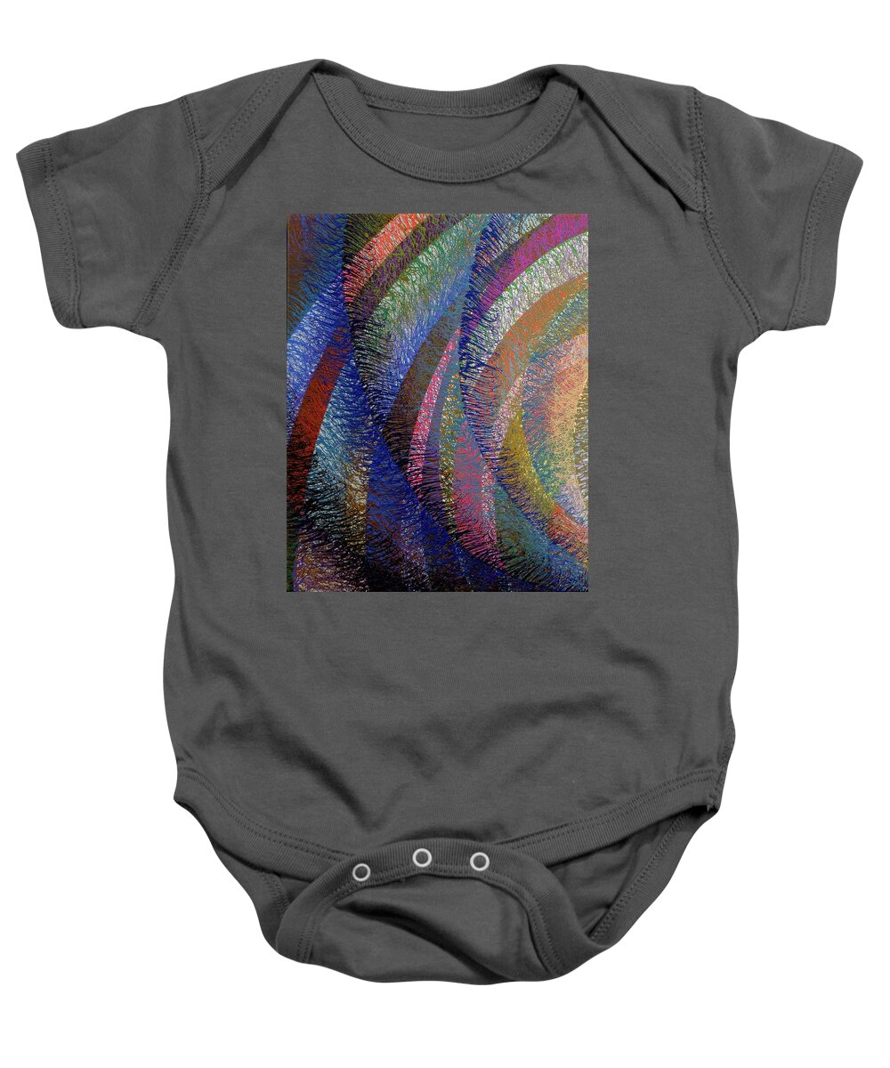 Color Baby Onesie featuring the painting Dipole Number One D by Stephen Mauldin
