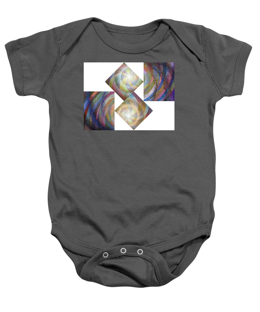 Color Baby Onesie featuring the painting Dipole by Stephen Mauldin