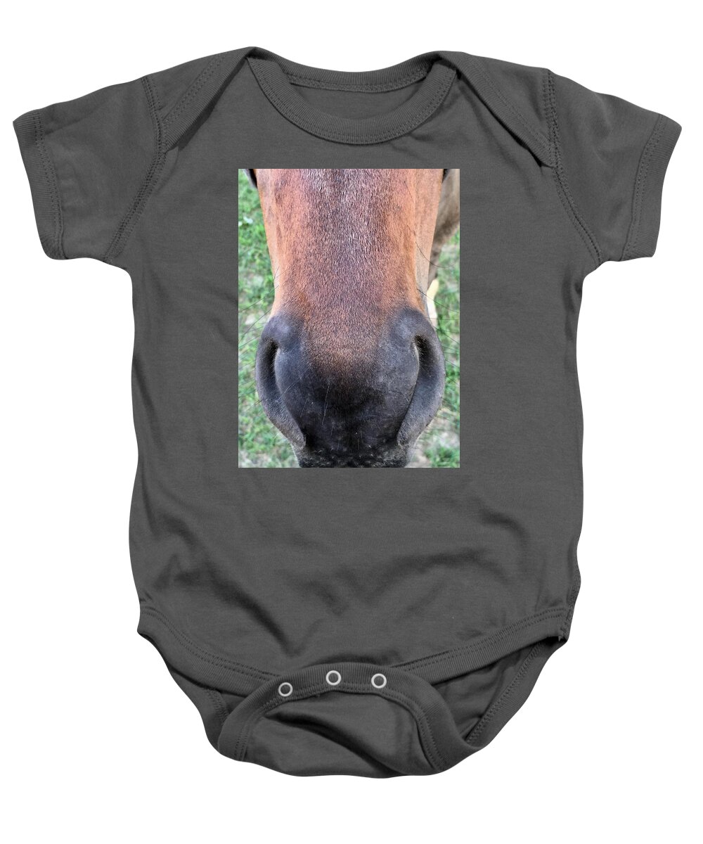 Horse Baby Onesie featuring the photograph Big Nose by Joseph Caban