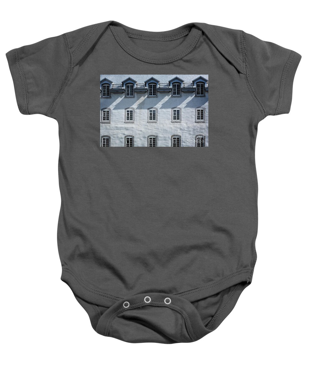 Dormers Baby Onesie featuring the photograph Dormers And Windows by Doug Sturgess