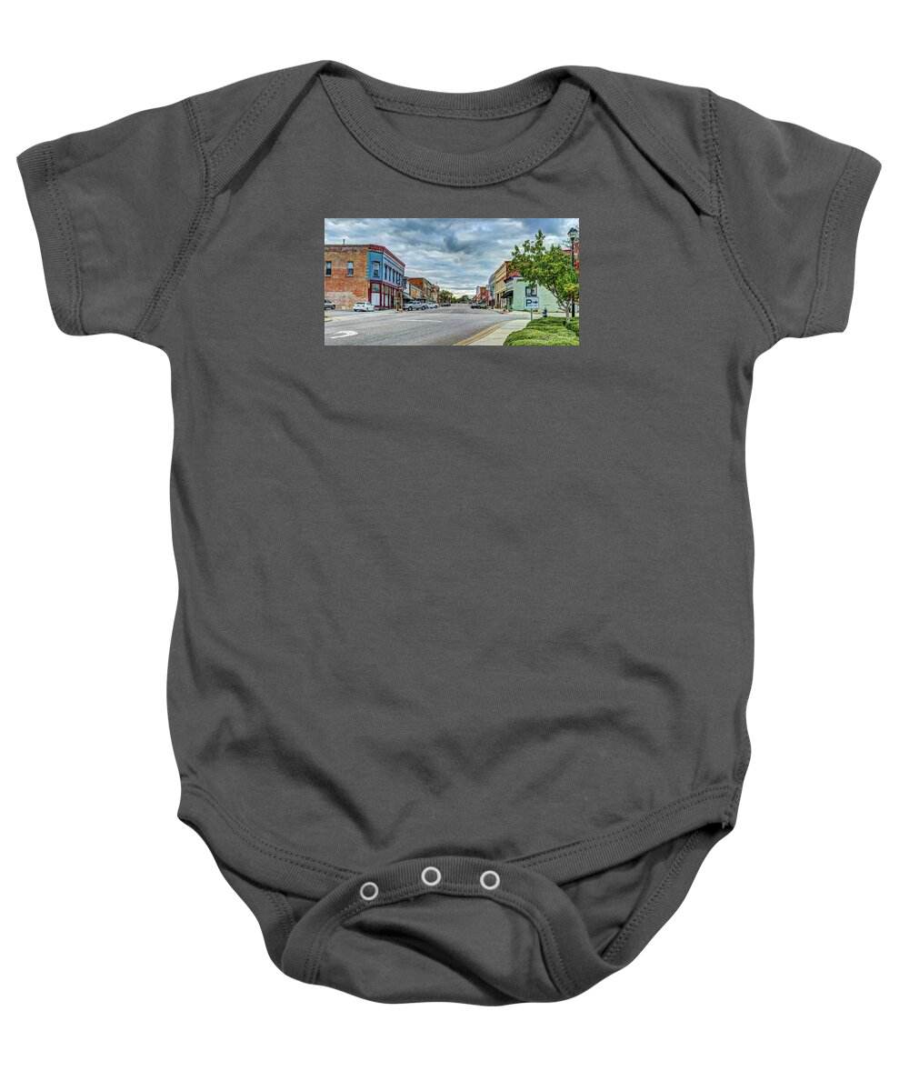Hamlet Baby Onesie featuring the photograph Downtown Hamlet by Mike Covington