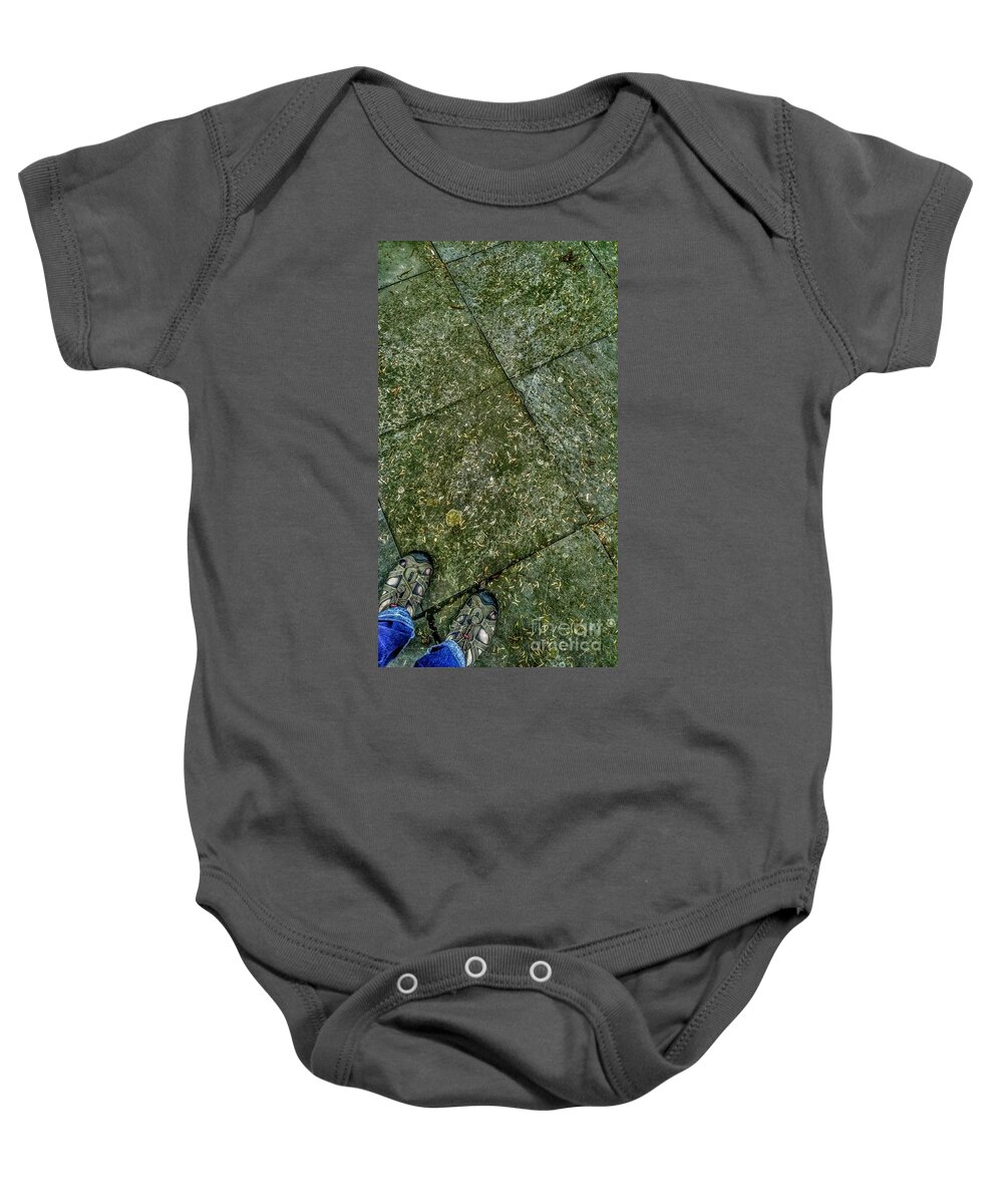 Sandals Baby Onesie featuring the photograph Downward Views #001 by Christopher Lotito