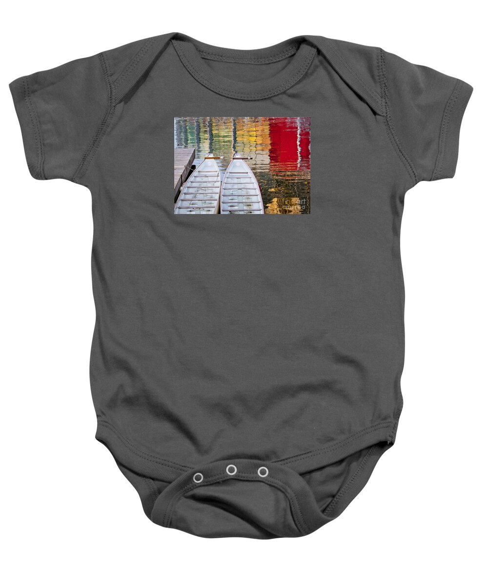 Dragon Boats Baby Onesie featuring the photograph Dragon Boats in Evening Light by Chris Dutton