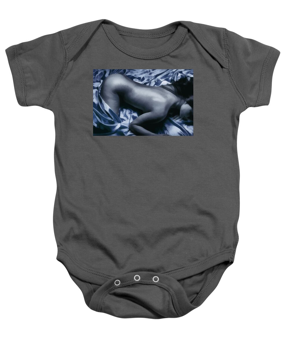 Nude Baby Onesie featuring the painting Dreamer by David Naman