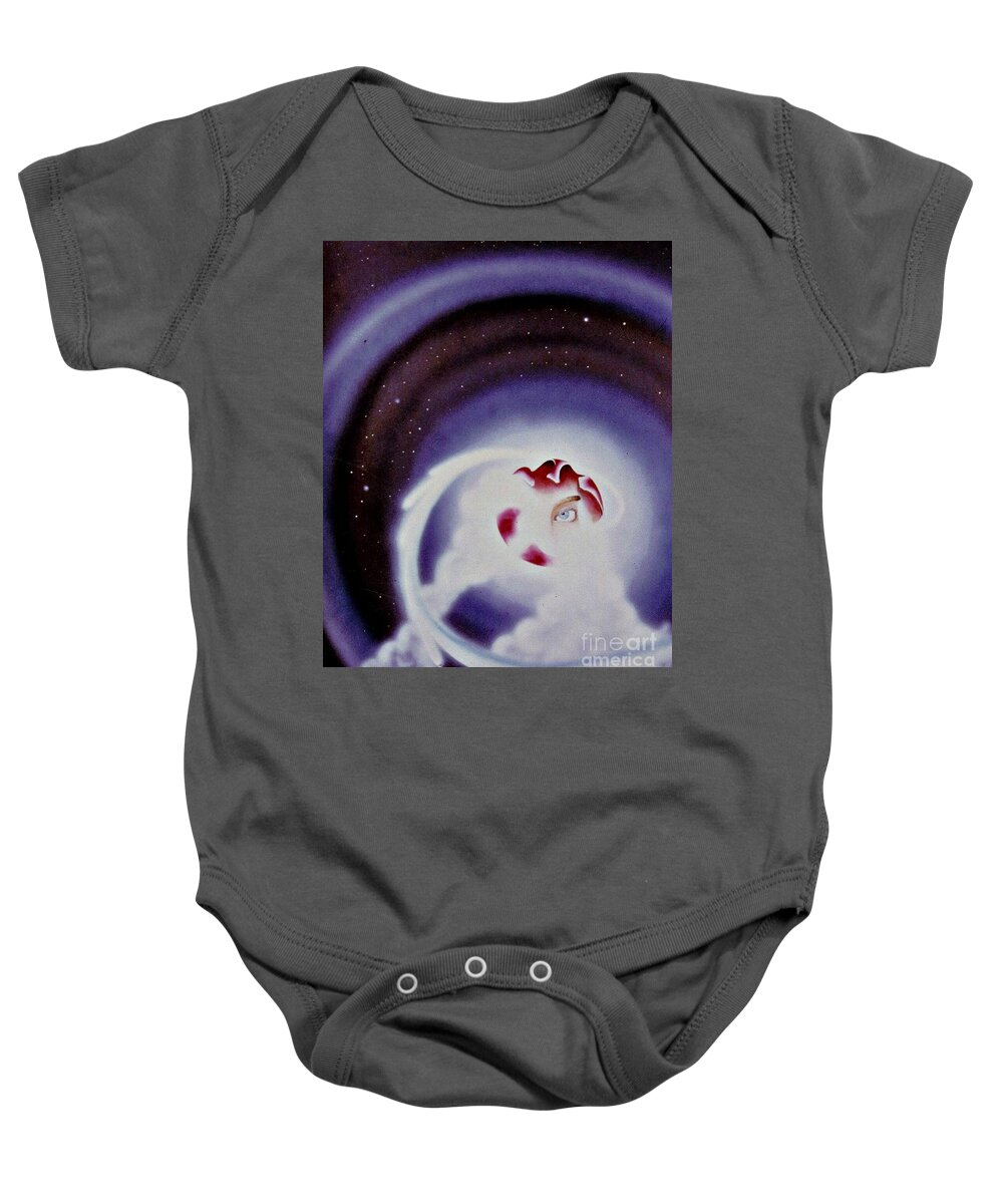 Space Painting Baby Onesie featuring the mixed media Dreaming by David Neace CPX