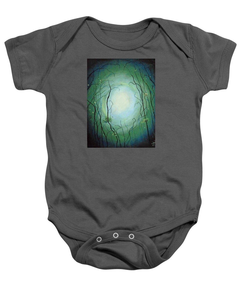 Sea Abstract Baby Onesie featuring the drawing Dreamy Sea by Jen Shearer