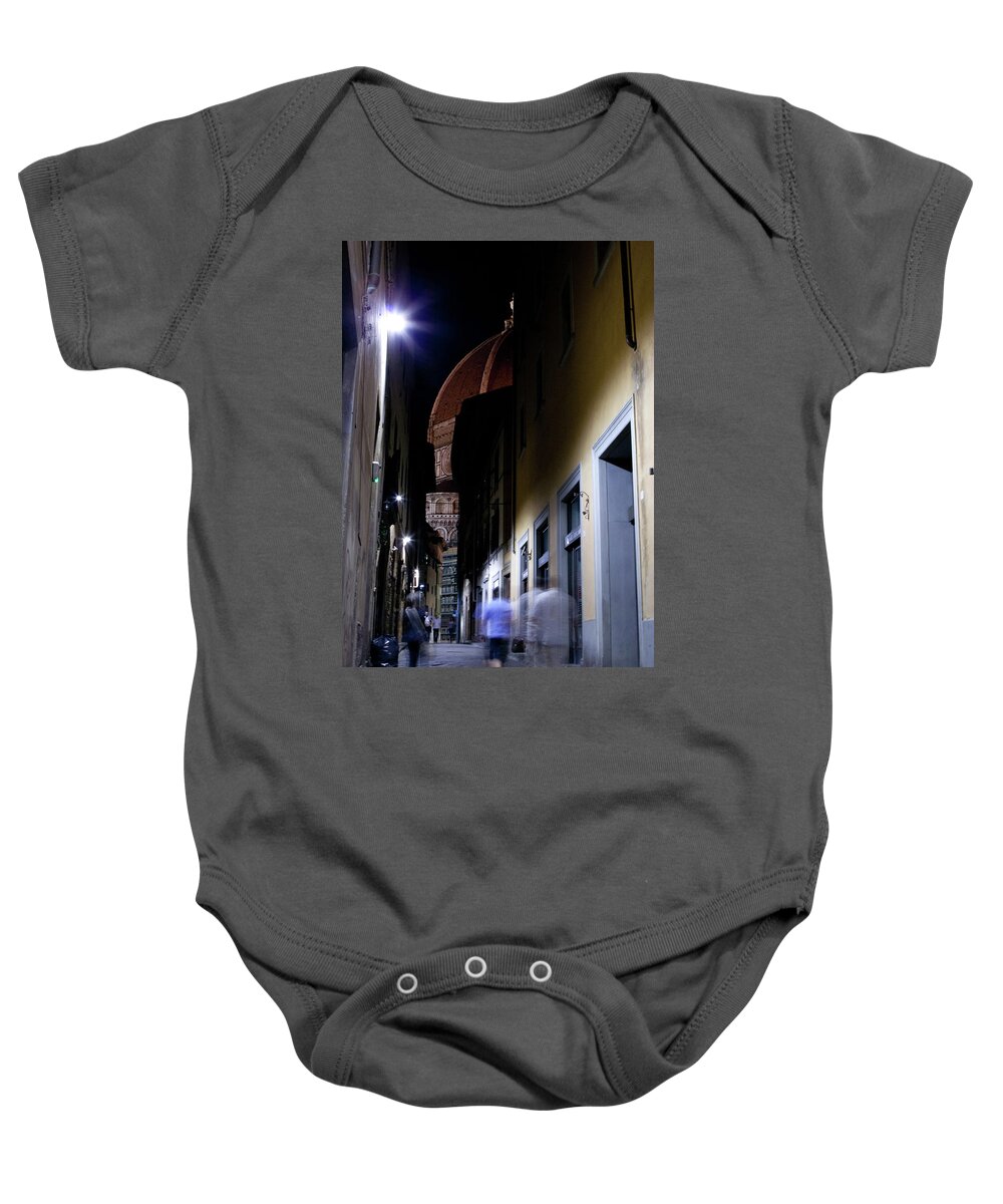 Duomo Baby Onesie featuring the photograph Duomo in the Dark by Matthew Wolf
