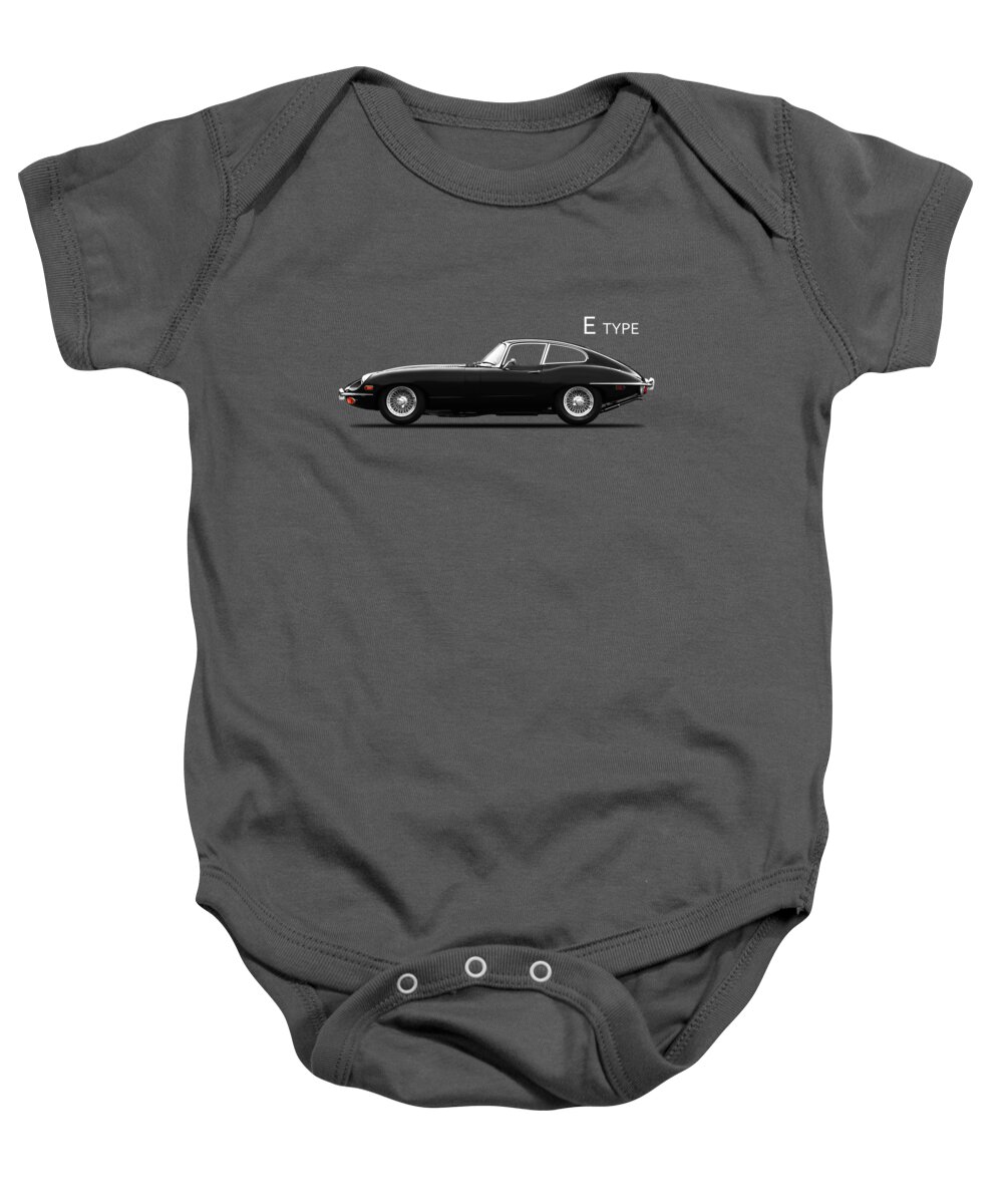 Jaguar Baby Onesie featuring the photograph E-Type 69 by Mark Rogan