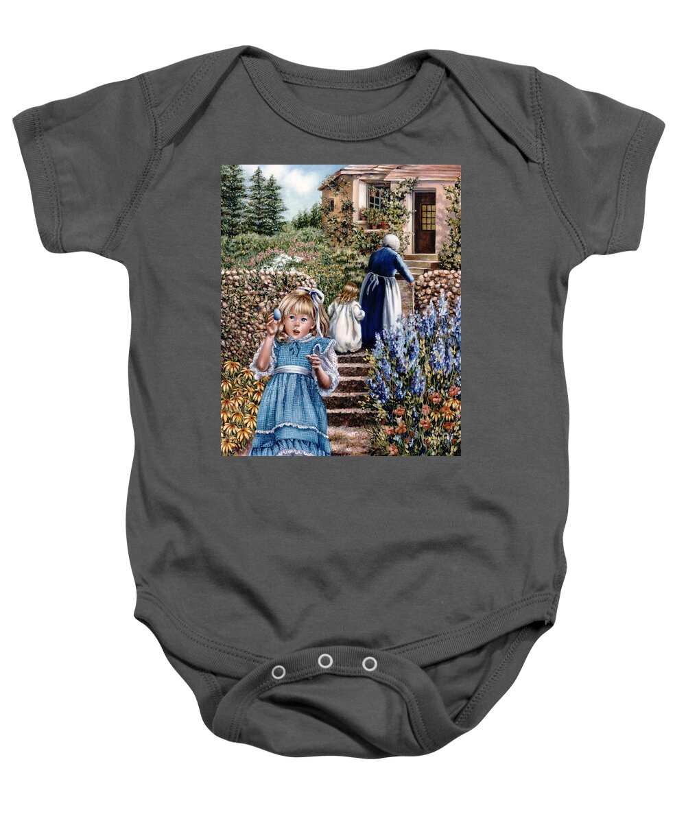 Children Baby Onesie featuring the painting Easter Egg by Marie Witte