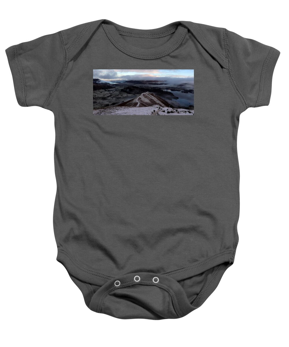 Nature Baby Onesie featuring the photograph Edge over the valley view by Lukasz Ryszka