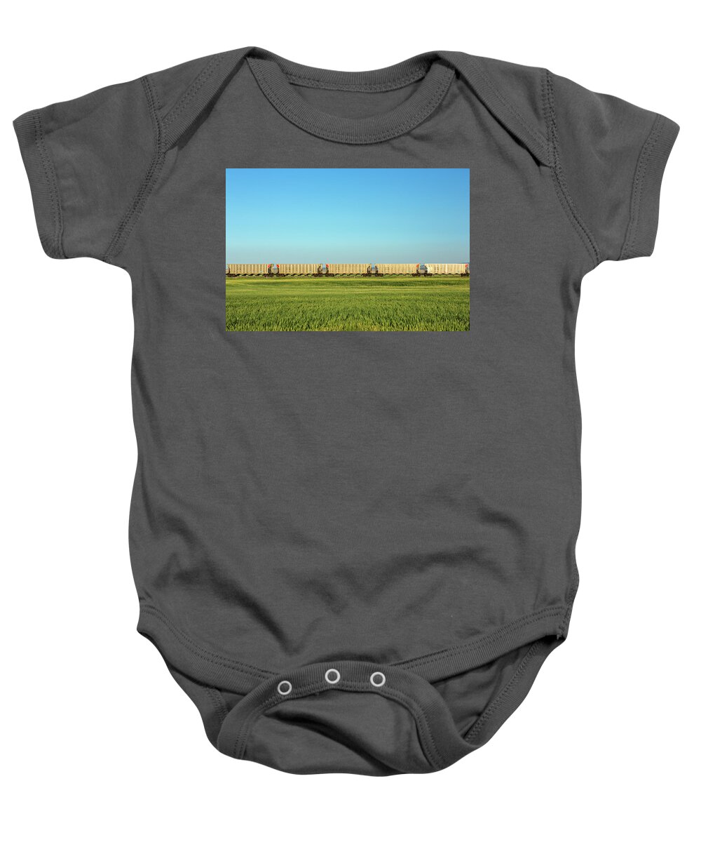 Hoppers Baby Onesie featuring the photograph Empty Hoppers by Todd Klassy