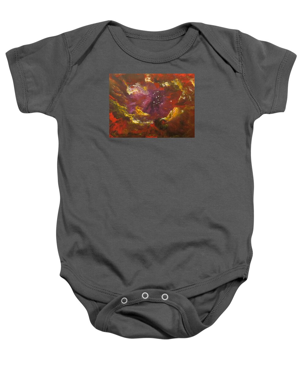 Abstract Baby Onesie featuring the painting Endless by Soraya Silvestri