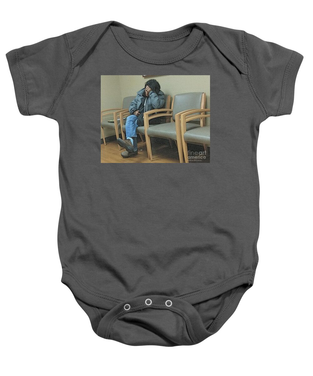 Realism Baby Onesie featuring the photograph Endlessly Waiting by Kathie Chicoine