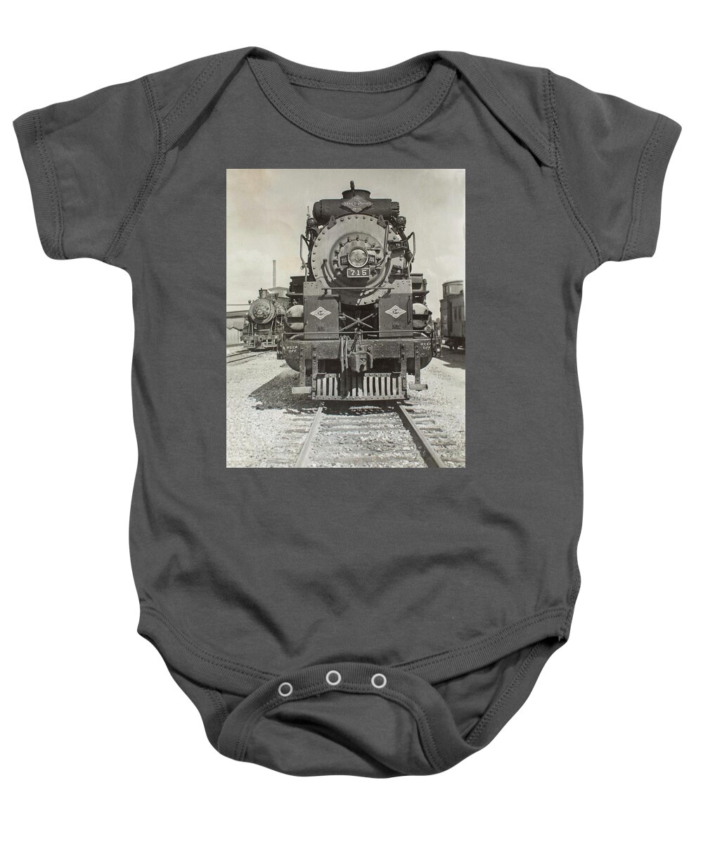 Train Baby Onesie featuring the photograph Engine 715 by Jeanne May