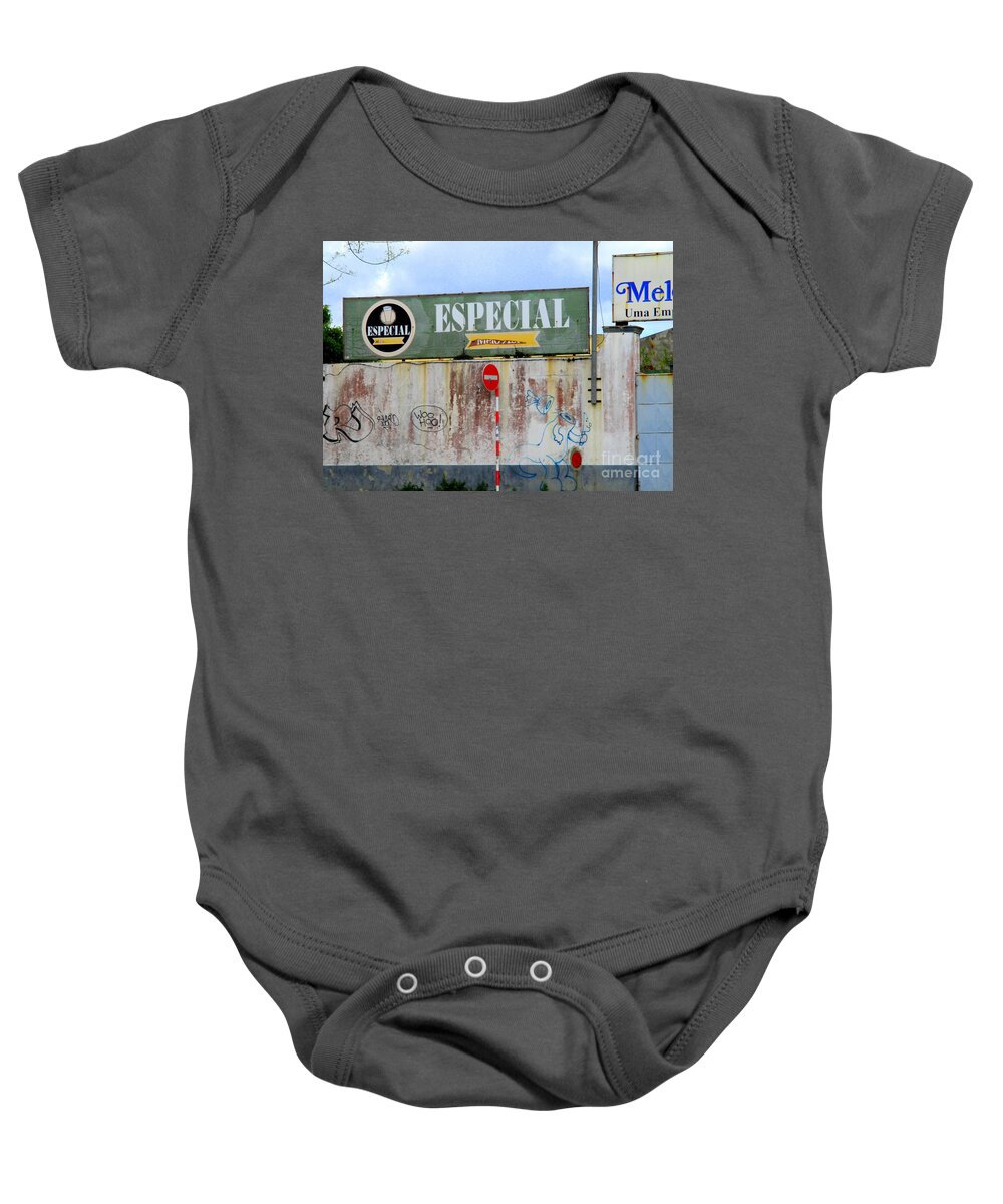 Portugal Baby Onesie featuring the photograph Especial Brewery by Randall Weidner