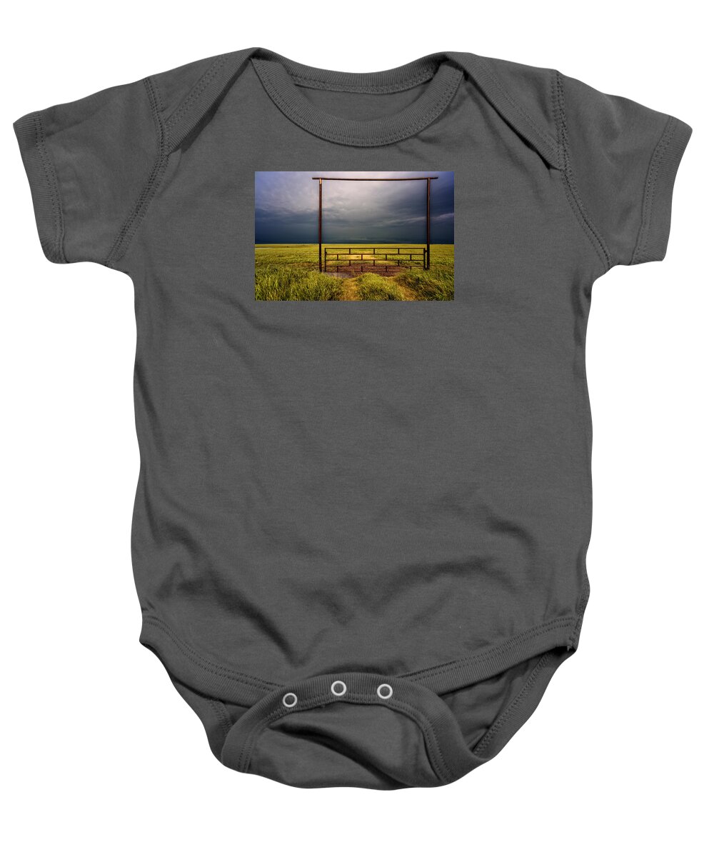 Prairie Baby Onesie featuring the photograph Eternity by Don Spenner