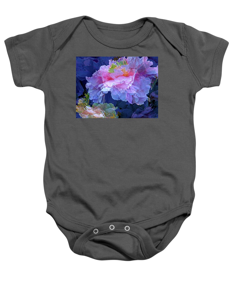 Peony Fantasies Baby Onesie featuring the photograph Ethereal 10 by Lynda Lehmann