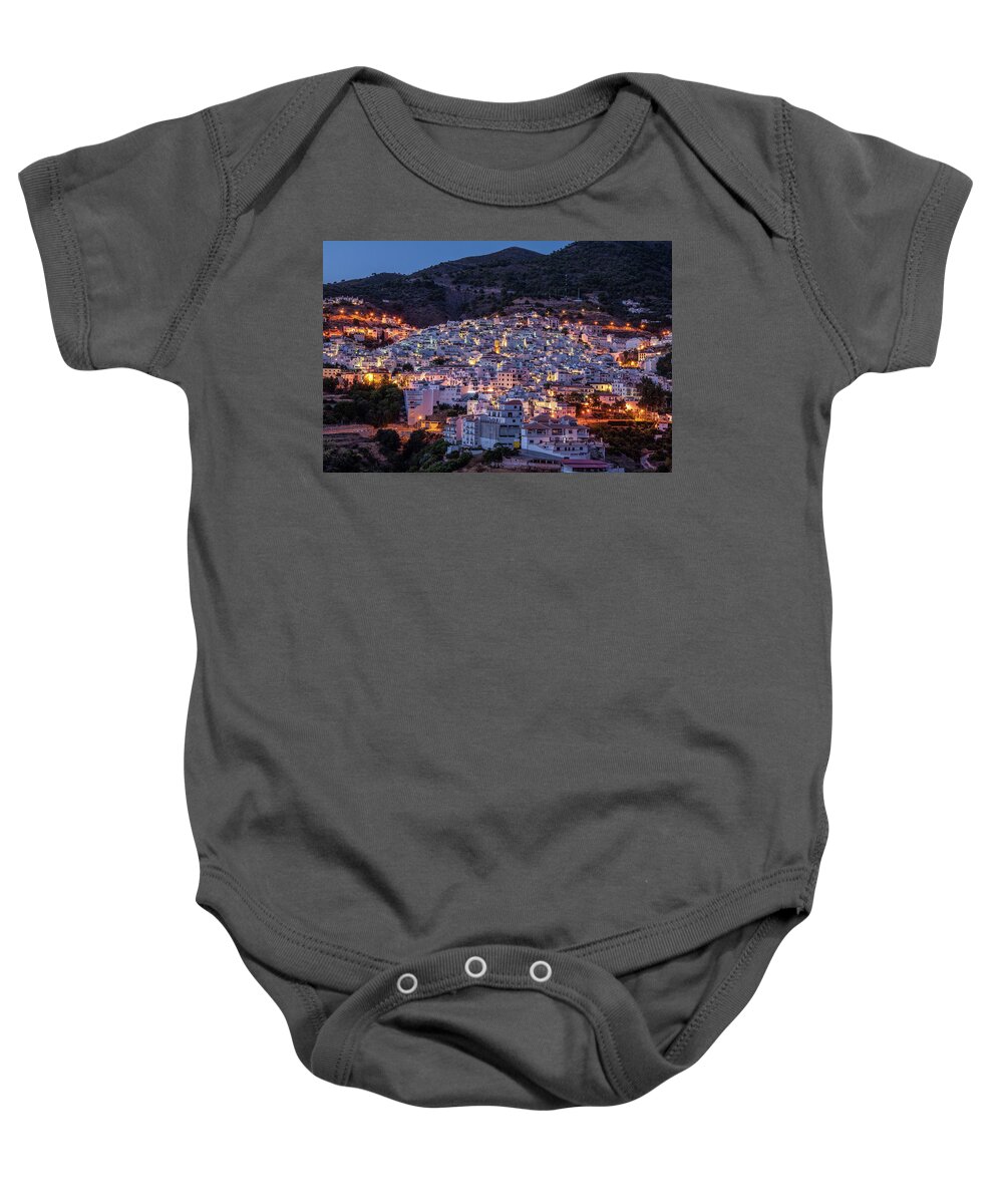 Andalucia Baby Onesie featuring the photograph Evening in Competa by Geoff Smith