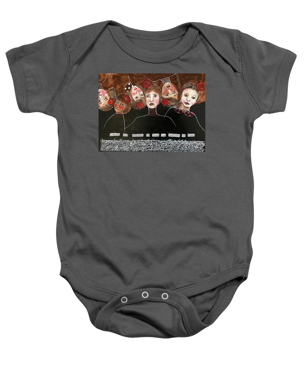 Women Baby Onesie featuring the mixed media Everyone has something by Lynn Colwell