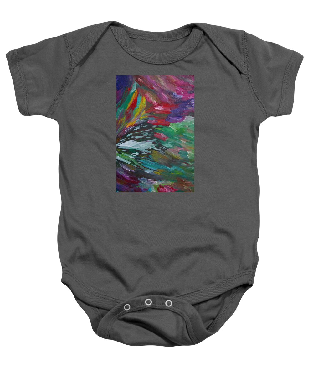 Fusionart Baby Onesie featuring the painting Explosion by Ralph White