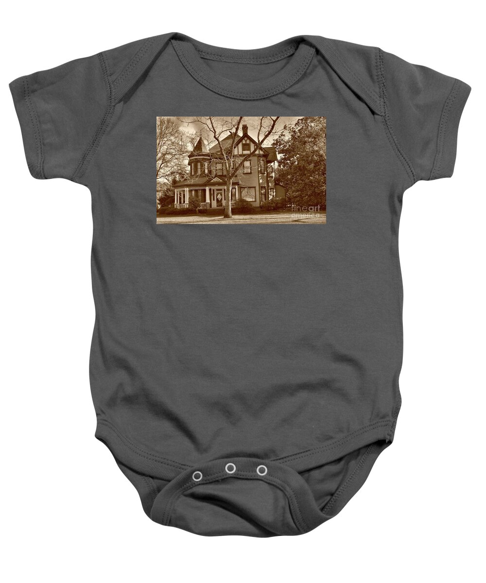 Scenic Tours Baby Onesie featuring the photograph Ezekial Etheredge House, Sc by Skip Willits