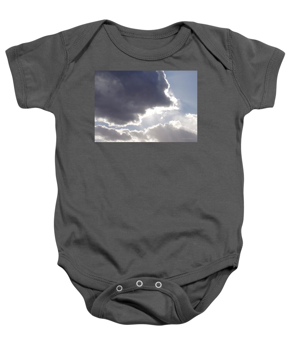 Clouds Baby Onesie featuring the photograph Face In the Clouds by Deborah Crew-Johnson