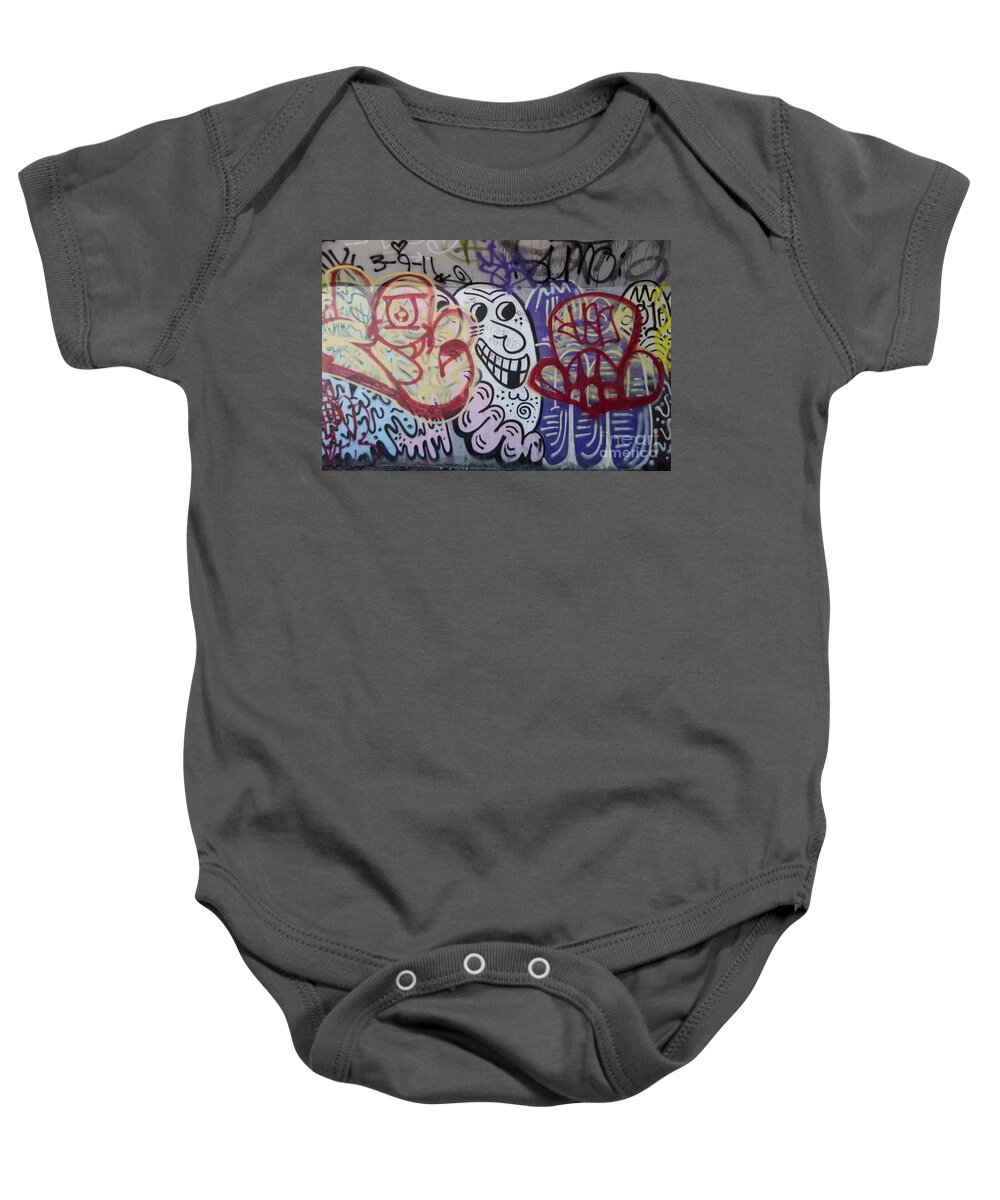 Graffiti Baby Onesie featuring the photograph Faceman by Scott Evers