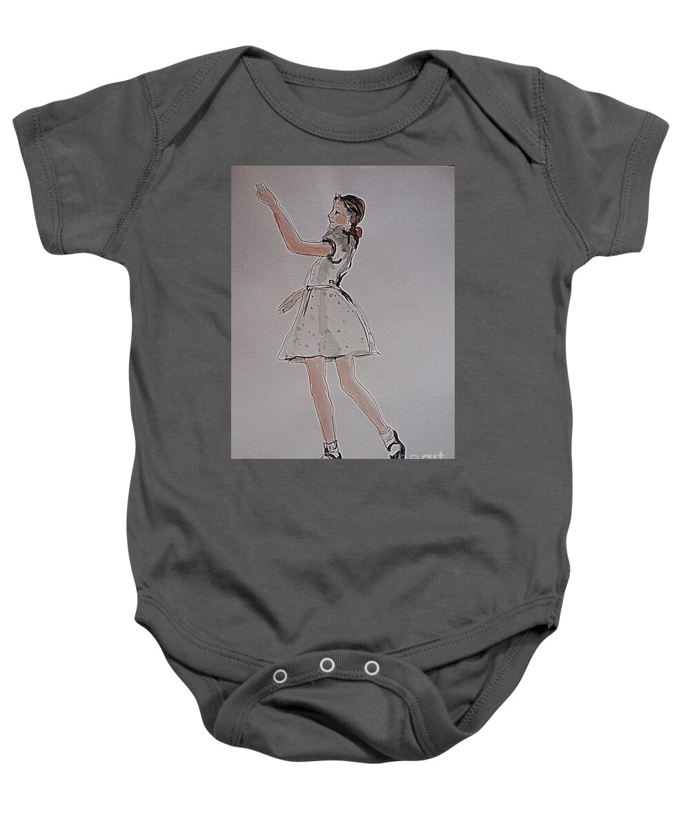 Watercolor Illustration Baby Onesie featuring the painting Faith and Freedom by Nancy Kane Chapman