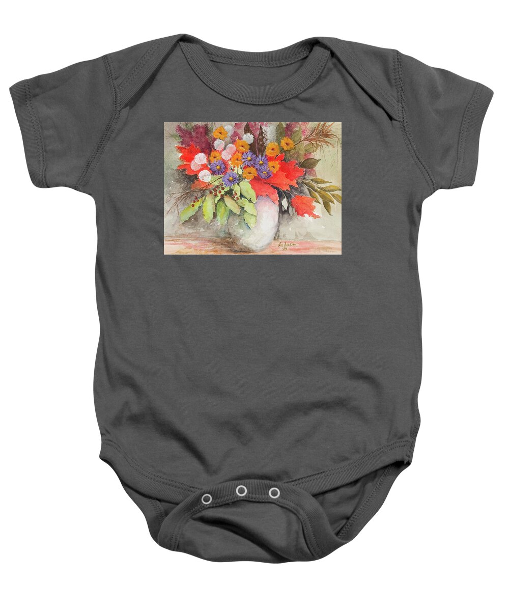 Watercolor Baby Onesie featuring the painting Fall Colors by Lee Beuther