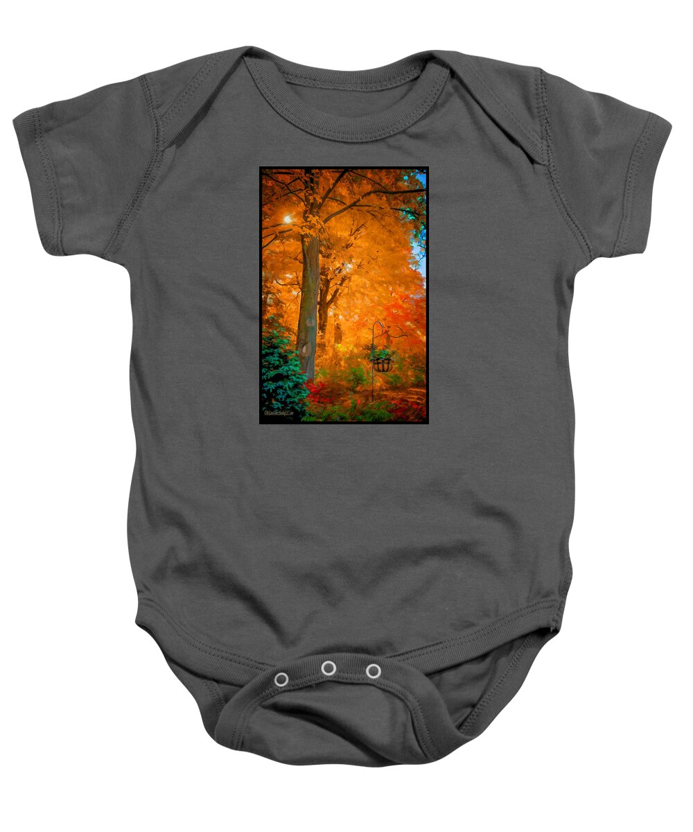 Leaves In Fall Baby Onesie featuring the photograph Fall Explosion by LeeAnn McLaneGoetz McLaneGoetzStudioLLCcom