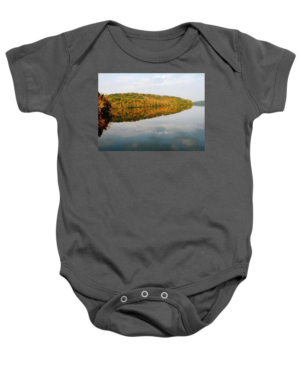 Landscape Baby Onesie featuring the photograph Fall Reflection by Ed Smith