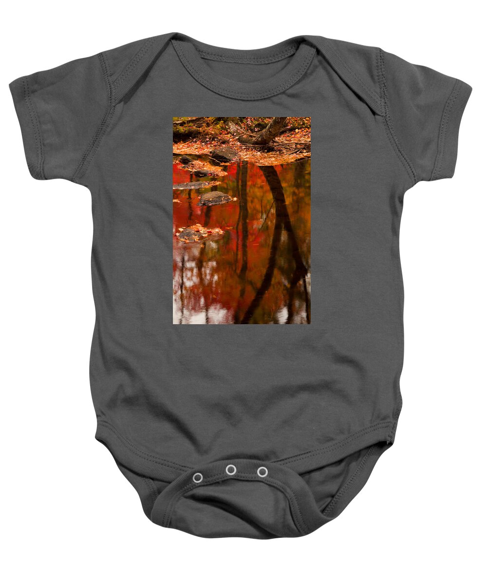 Autumn Baby Onesie featuring the photograph Fall Reflections Along The Rawdon River #1 by Irwin Barrett