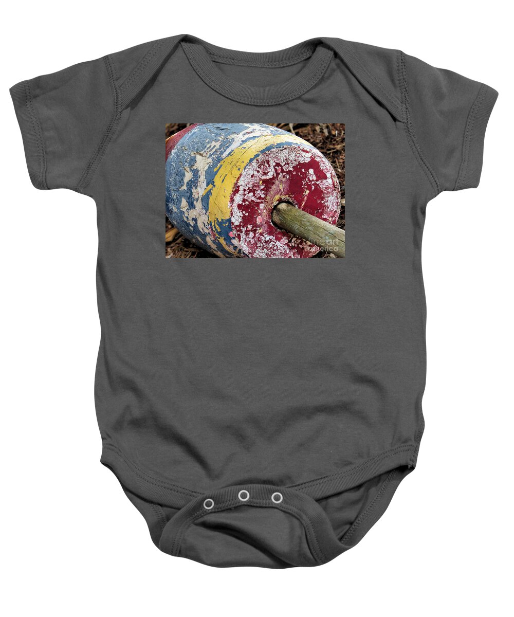 Buoys Baby Onesie featuring the photograph Fallen Buoy by Janice Drew