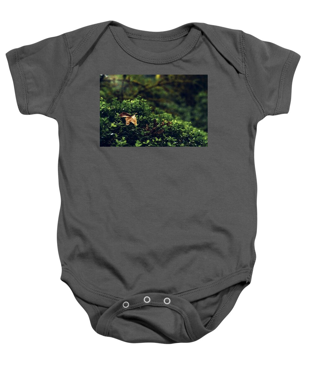 Leaf Baby Onesie featuring the photograph The Fallen by Gene Garnace