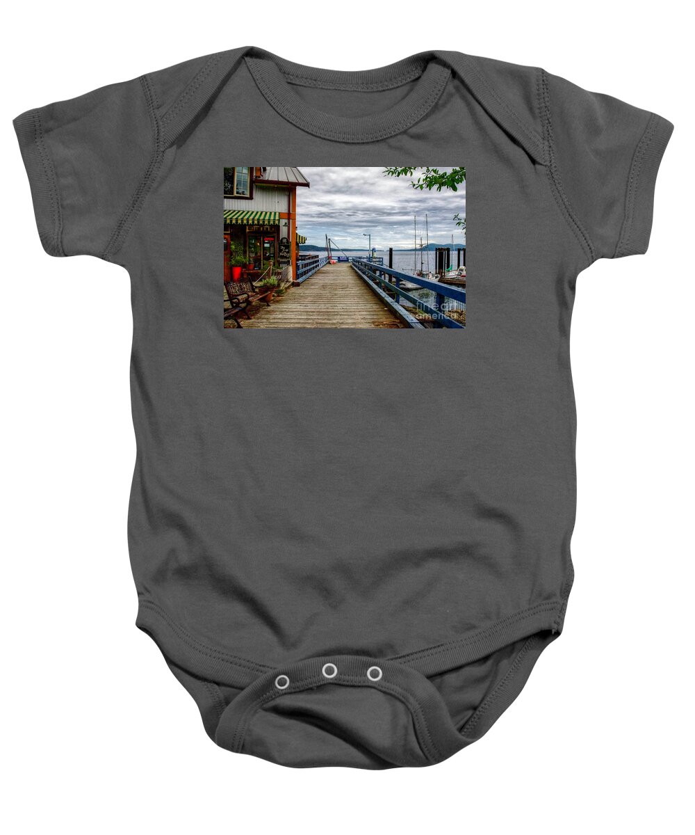 Dock Baby Onesie featuring the photograph Fantasy Dock by Barry Weiss