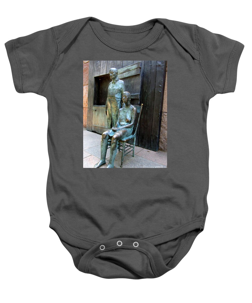 Franklin Roosevelt Baby Onesie featuring the photograph FDR Memorial 9 by Randall Weidner