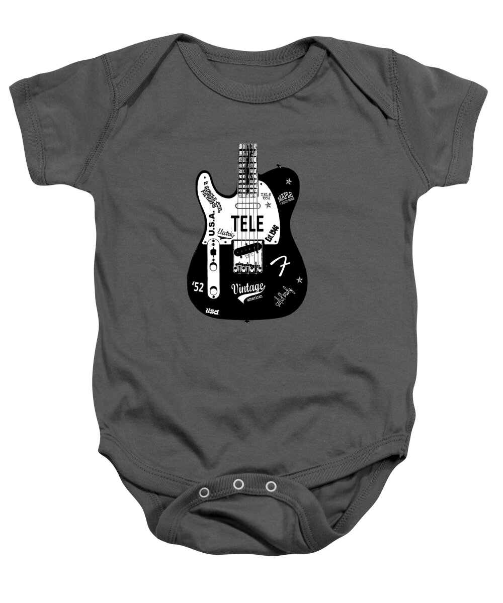 Fender Telecaster Baby Onesie featuring the photograph Fender Telecaster 52 by Mark Rogan