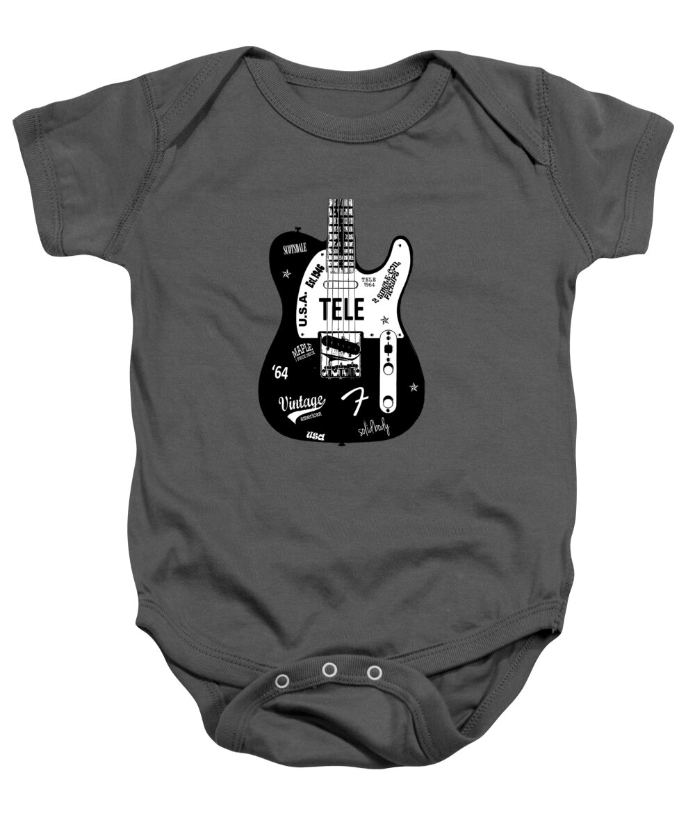 Fender Telecaster Baby Onesie featuring the photograph Fender Telecaster 64 by Mark Rogan