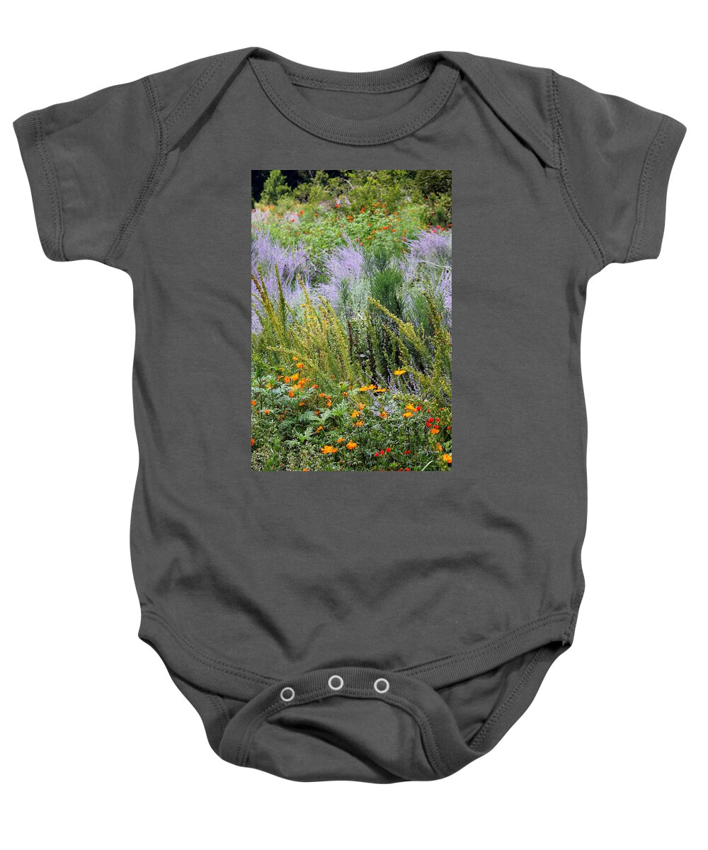 Flowers Baby Onesie featuring the photograph Field Sparkle by Deborah Crew-Johnson