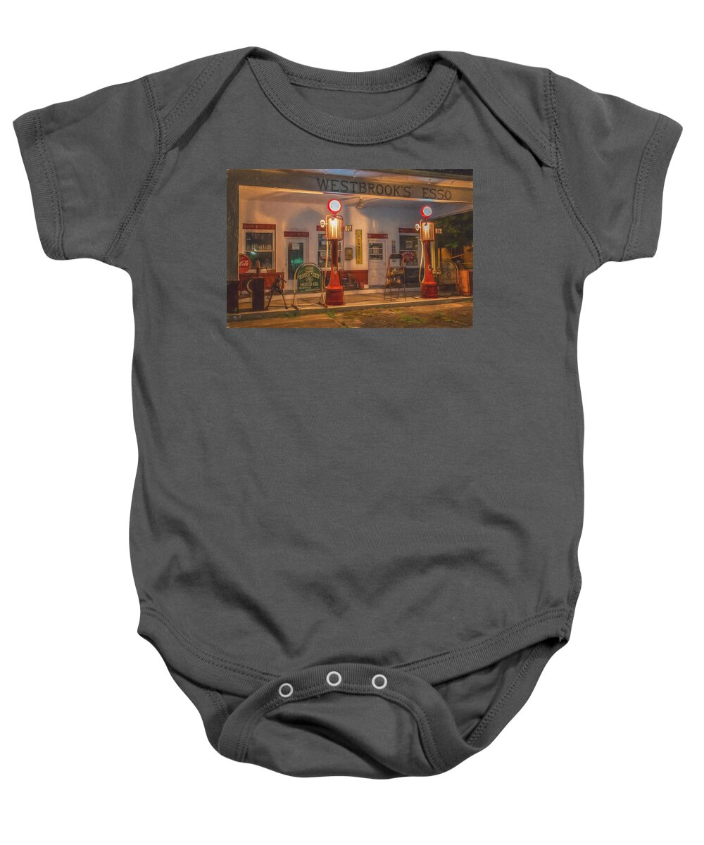 Preston County Baby Onesie featuring the photograph Fill 'er Up by Shirley Radabaugh