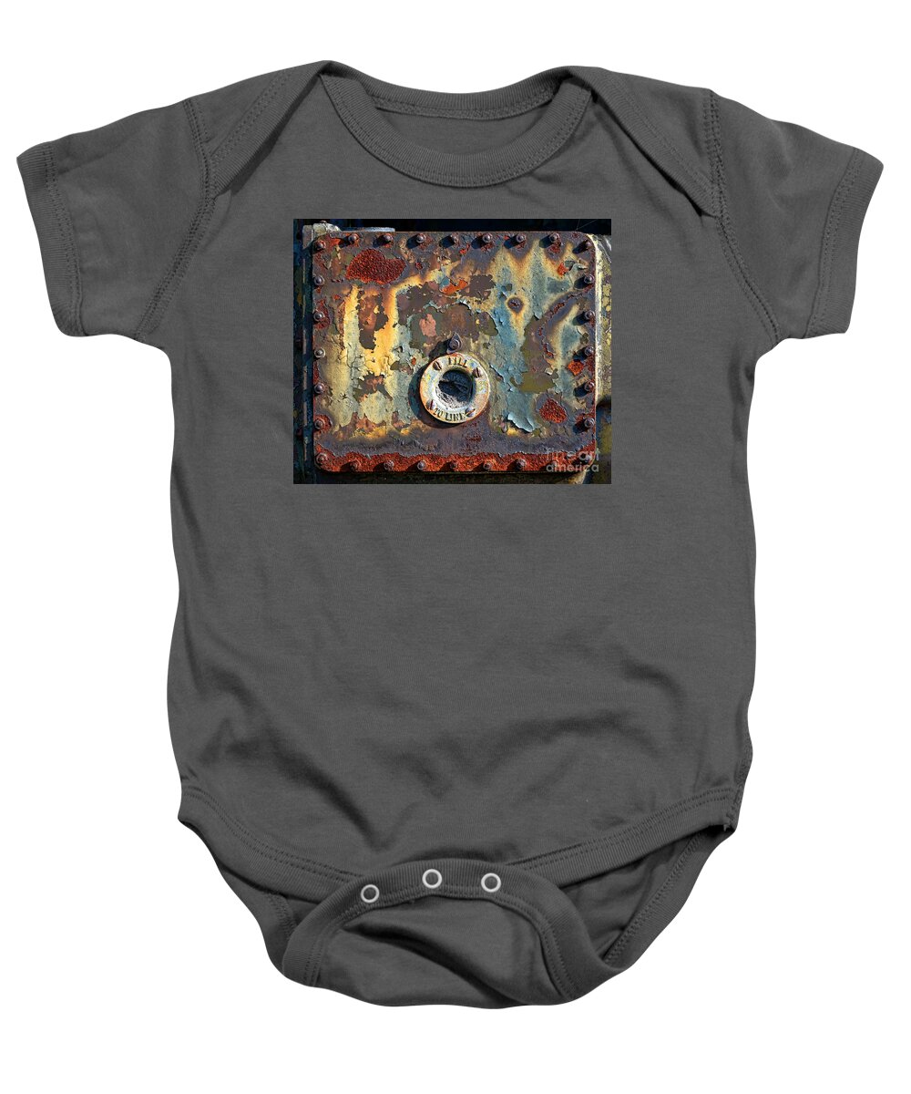 Oil Baby Onesie featuring the photograph Fill to Line by Olivier Le Queinec