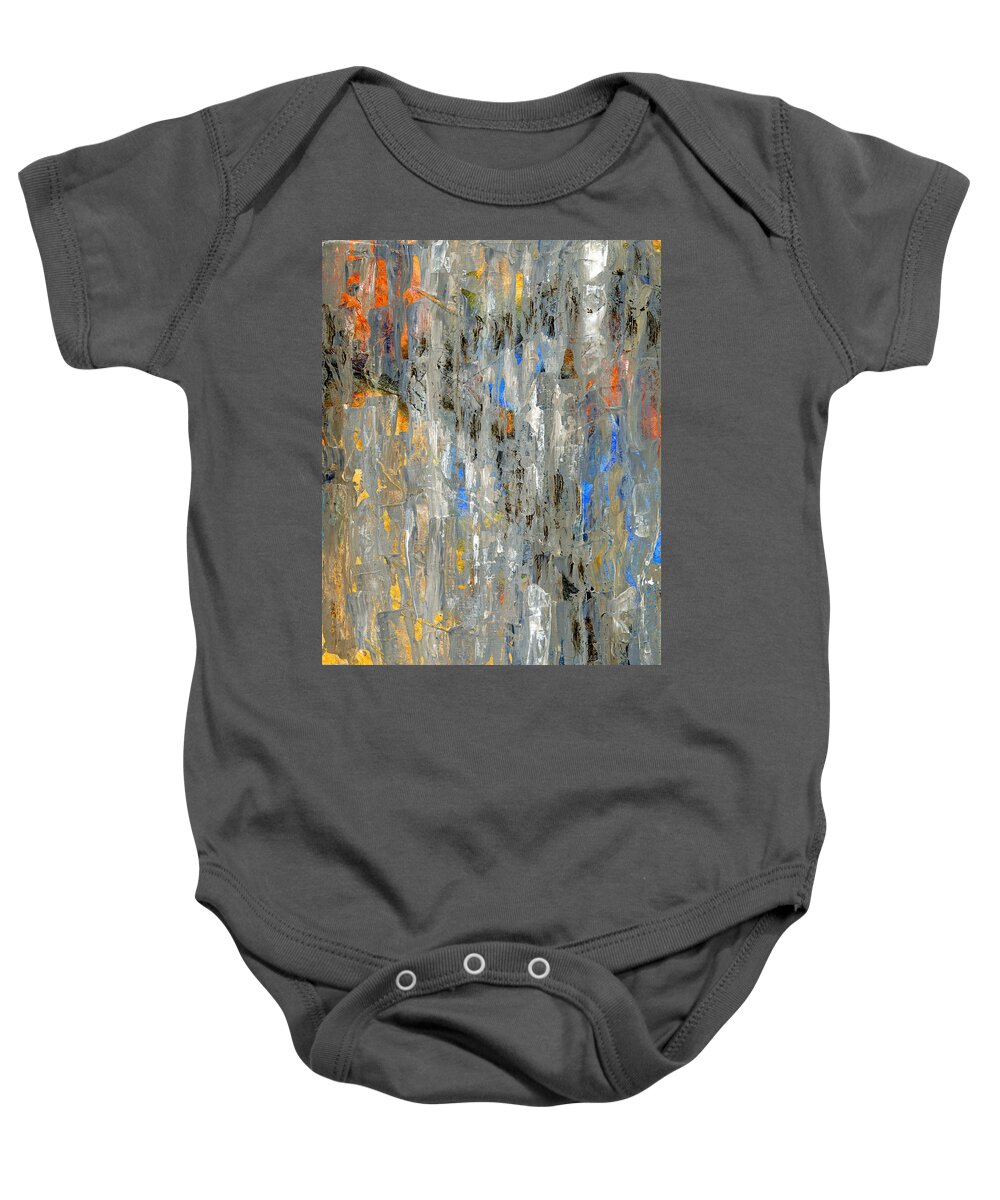 Abstract Baby Onesie featuring the painting Finding Awareness by Karla Beatty