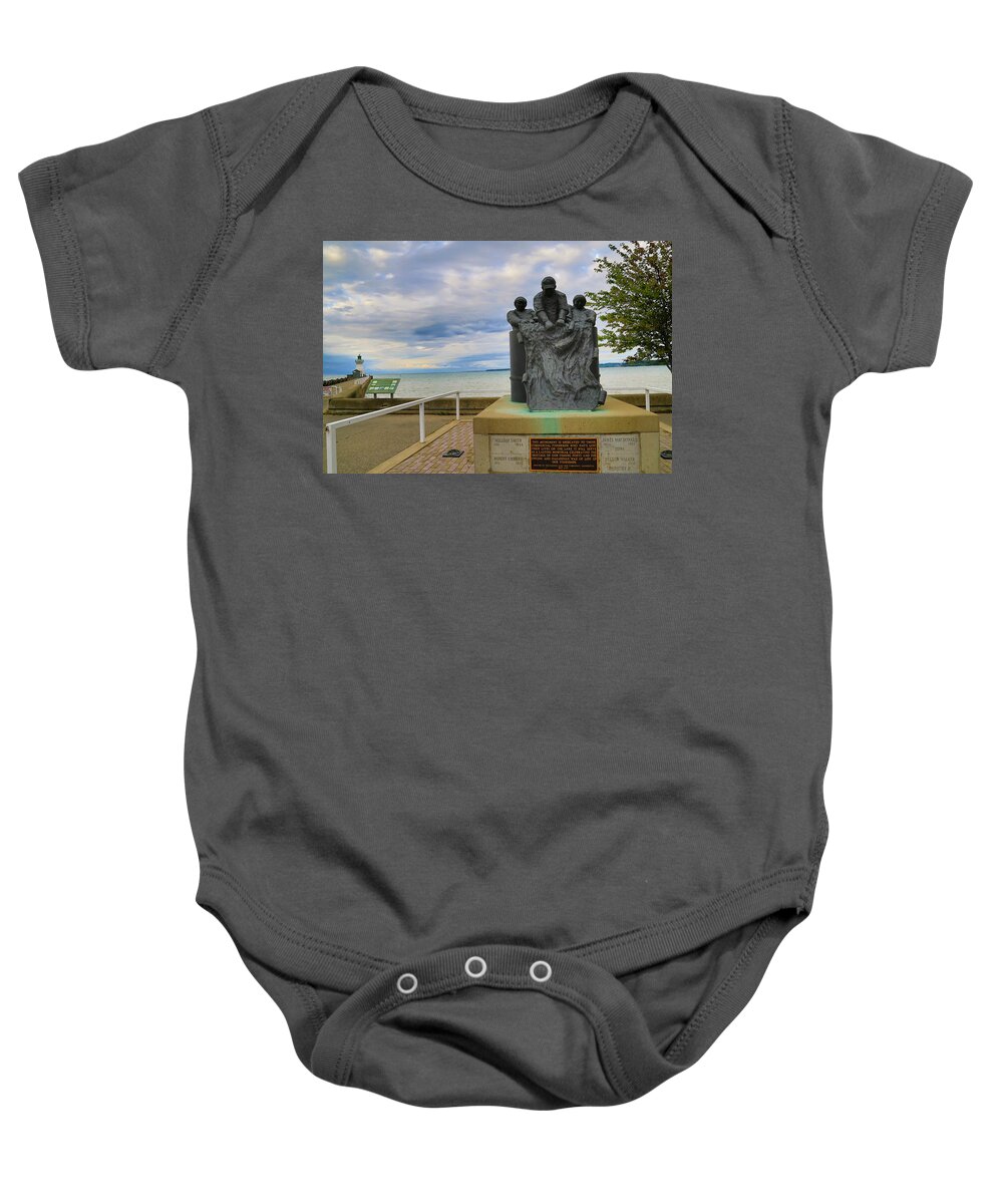 Gary Hall Baby Onesie featuring the photograph Fishermen's Memorial by Gary Hall