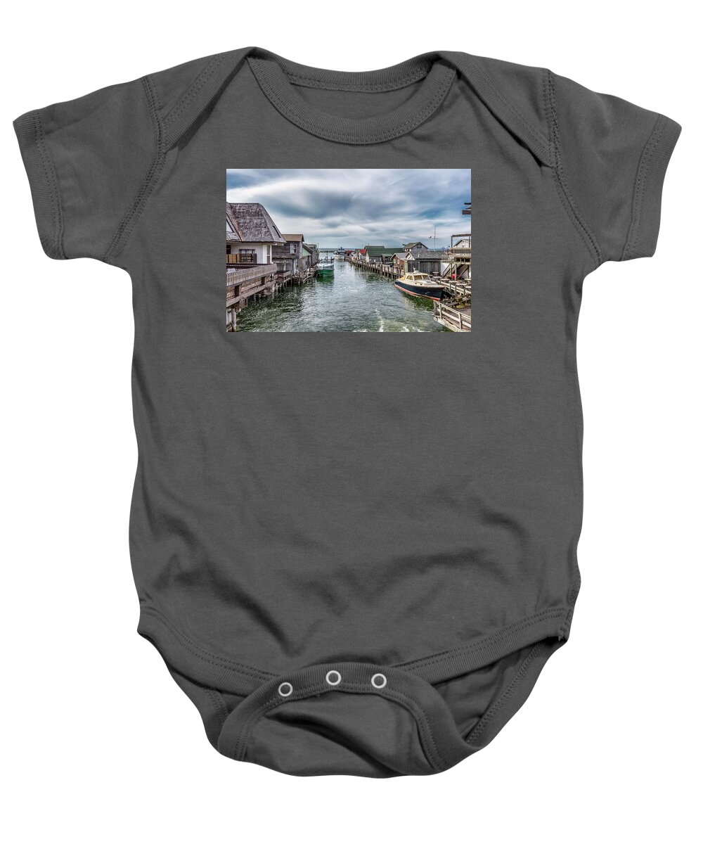 Fishing Baby Onesie featuring the photograph Fishtown Michigan in Leland by John McGraw
