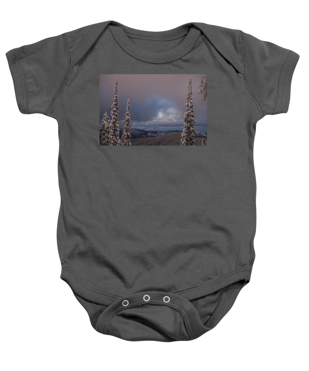 Winter Baby Onesie featuring the photograph Flathead Winter 2016 by Jedediah Hohf
